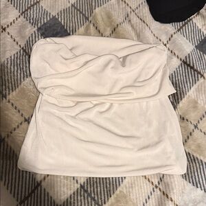 Black Bead Cream Mini Skirt